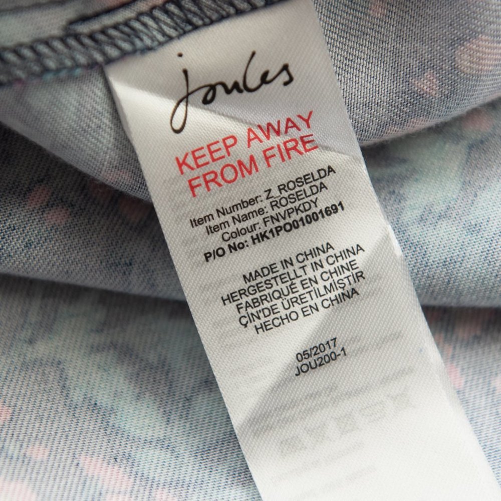 Joules "Roselda" Dress Fluted Quarter Sleeve Floral Midi Pink Blue Size 2 New - Picture 5 of 7